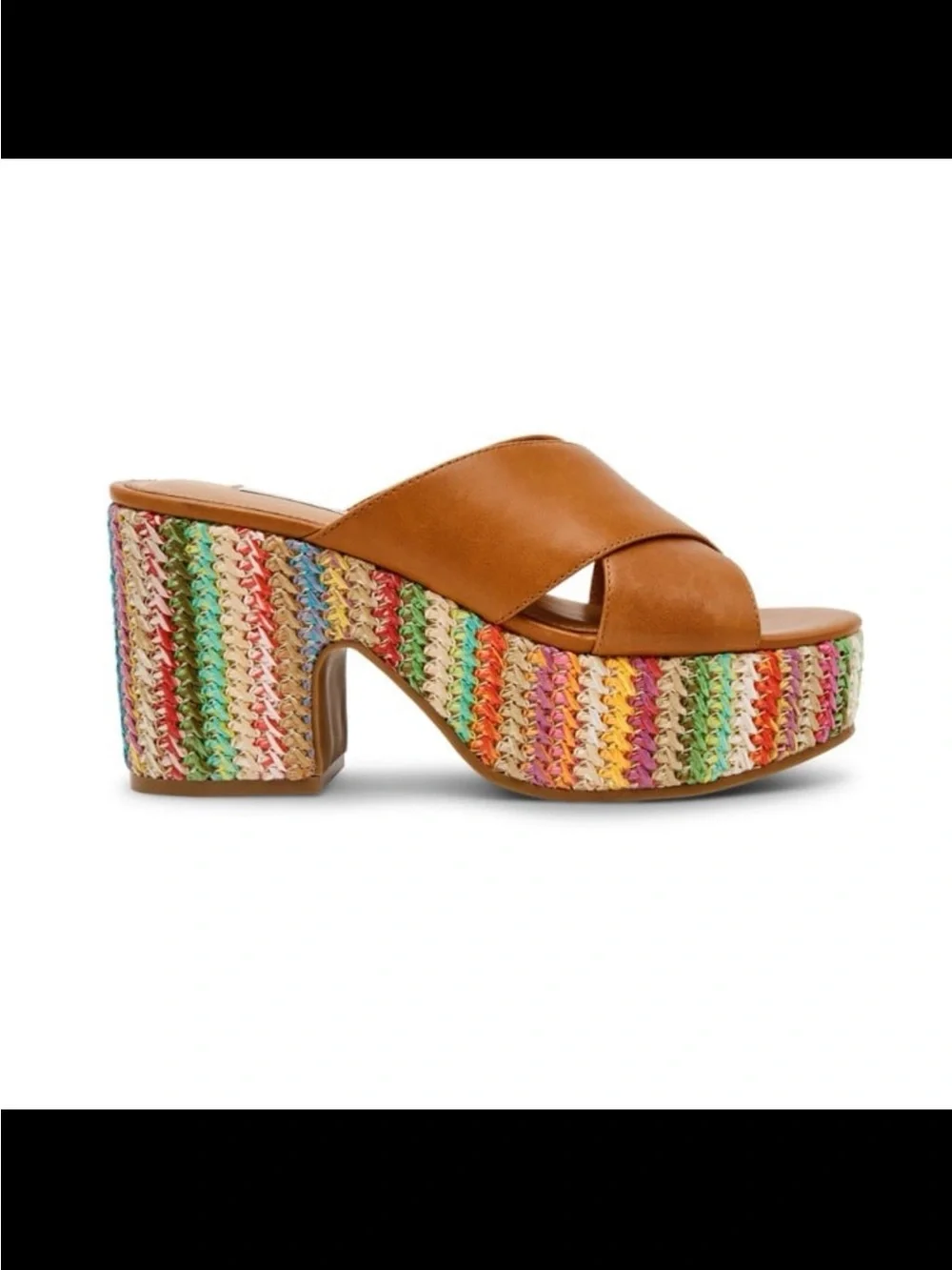 NWB Steve Madden women’s truthful crossband sandals raffia 90s style size 8